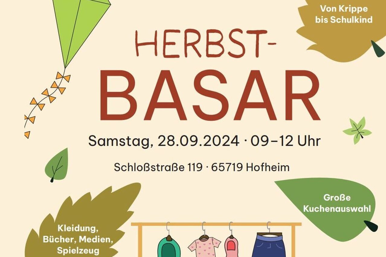 Plakat Herbstbasar Montessori