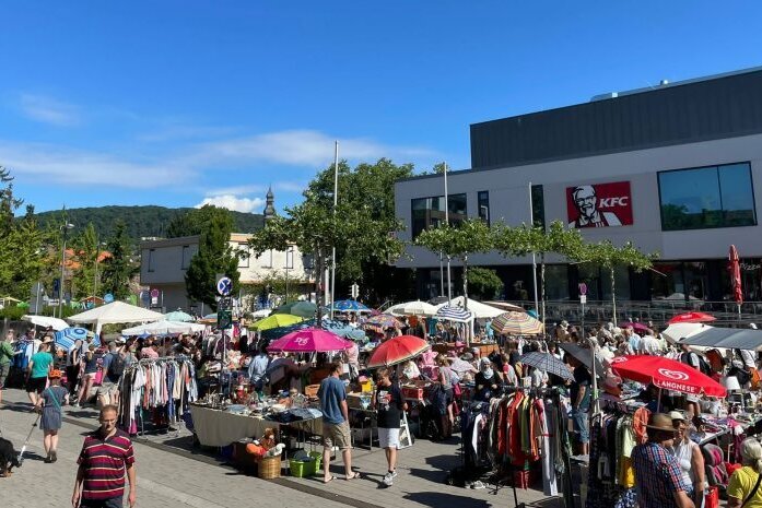 Bild vom Flohmarkt am Chinonplatz in Hofheim am Taunus